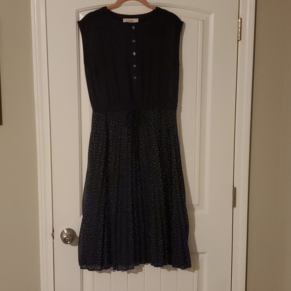 Loft tie waist midi dress